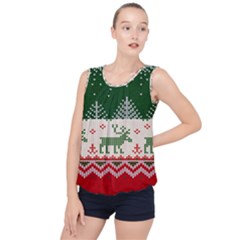 Merry Christmas Ugly Bubble Hem Chiffon Tank Top by artworkshop