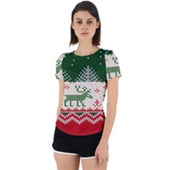 Merry Christmas Ugly Back Cut Out Sport T-shirt by artworkshop