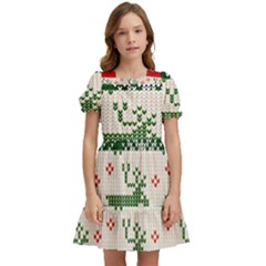 Merry Christmas Ugly Kids  Puff Sleeved Dress by artworkshop