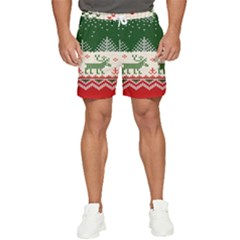 Merry Christmas Ugly Men s Runner Shorts by artworkshop