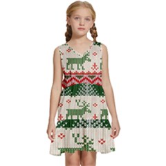 Merry Christmas Ugly Kids  Sleeveless Tiered Mini Dress by artworkshop