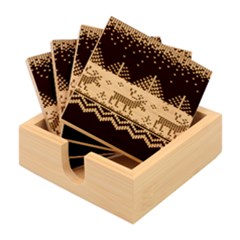 Merry Christmas Ugly Bamboo Coaster Set by artworkshop