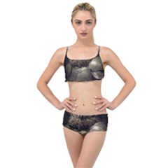 Owl Knight Layered Top Bikini Set