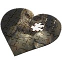 Owl Knight Wooden Puzzle Heart View2