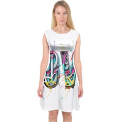 Graffiti Love Capsleeve Midi Dress by essentialimage