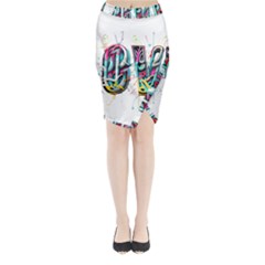 Graffiti Love Midi Wrap Pencil Skirt by essentialimage