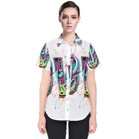 Graffiti Love Women s Short Sleeve Shirt by essentialimage