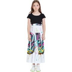 Graffiti Love Kids  Flared Maxi Skirt by essentialimage