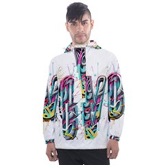 Graffiti Love Men s Front Pocket Pullover Windbreaker