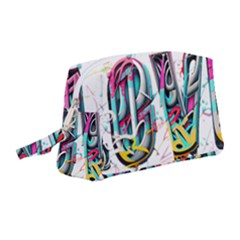 Graffiti Love Wristlet Pouch Bag (medium) by essentialimage