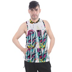 Graffiti Love Men s Sleeveless Hoodie by essentialimage