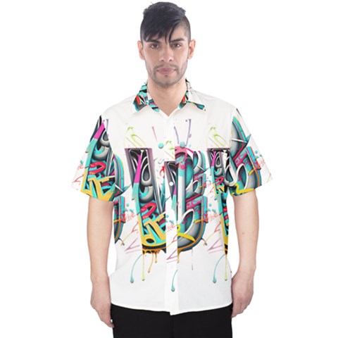 Graffiti Love Men s Hawaii Shirt by essentialimage