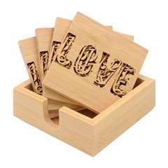 Graffiti Love Bamboo Coaster Set by essentialimage