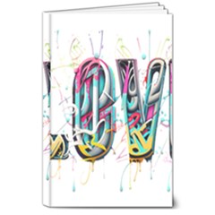 Graffiti Love 8  X 10  Hardcover Notebook by essentialimage