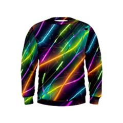 Vibrant Neon Dreams Kids  Sweatshirt