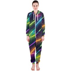 Vibrant Neon Dreams Hooded Jumpsuit (ladies) by essentialimage