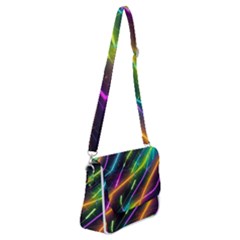 Vibrant Neon Dreams Shoulder Bag With Back Zipper by essentialimage