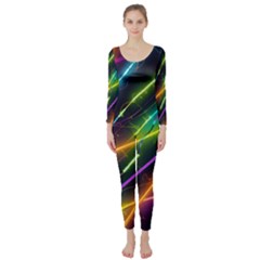 Vibrant Neon Dreams Long Sleeve Catsuit by essentialimage