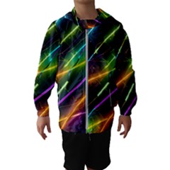 Vibrant Neon Dreams Kids  Hooded Windbreaker