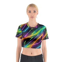 Vibrant Neon Dreams Cotton Crop Top by essentialimage