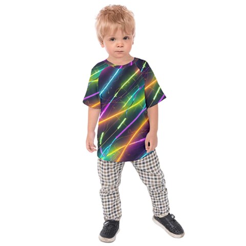 Vibrant Neon Dreams Kids  Raglan T-shirt by essentialimage