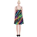 Vibrant Neon Dreams Spaghetti Strap Velvet Dress View2