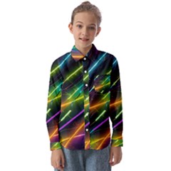 Vibrant Neon Dreams Kids  Long Sleeve Shirt by essentialimage