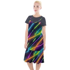 Vibrant Neon Dreams Camis Fishtail Dress by essentialimage