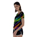 Vibrant Neon Dreams Short Sleeve Open Back T-Shirt View2