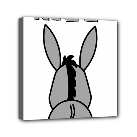 Donkey Ass Funny Nice Cute Floppy Mini Canvas 6  X 6  (stretched) by Sarkoni