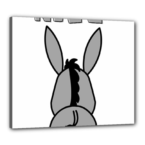 Donkey Ass Funny Nice Cute Floppy Canvas 24  X 20  (stretched) by Sarkoni