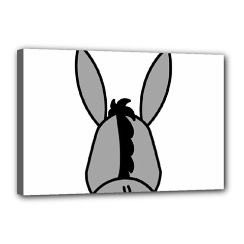 Donkey Ass Funny Nice Cute Floppy Canvas 18  X 12  (stretched) by Sarkoni