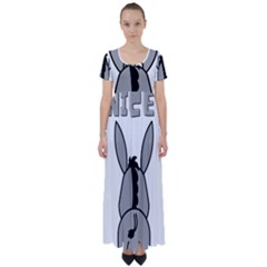 Donkey Ass Funny Nice Cute Floppy High Waist Short Sleeve Maxi Dress by Sarkoni