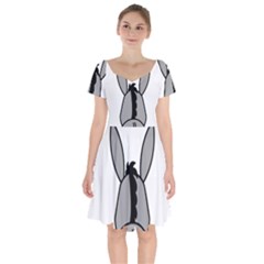 Donkey Ass Funny Nice Cute Floppy Short Sleeve Bardot Dress by Sarkoni