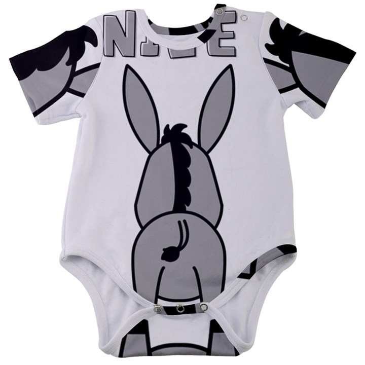 Donkey Ass Funny Nice Cute Floppy Baby Short Sleeve Bodysuit