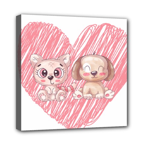 Paw Dog Pet Puppy Canine Cute Mini Canvas 8  X 8  (stretched) by Sarkoni