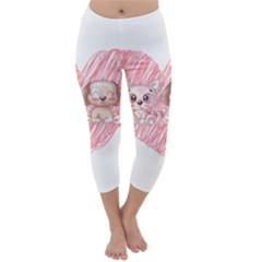 Paw Dog Pet Puppy Canine Cute Capri Winter Leggings  by Sarkoni