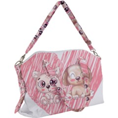 Paw Dog Pet Puppy Canine Cute Canvas Crossbody Bag by Sarkoni