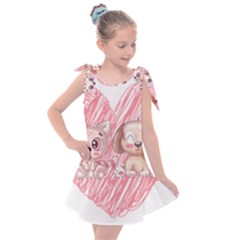 Paw Dog Pet Puppy Canine Cute Kids  Tie Up Tunic Dress by Sarkoni