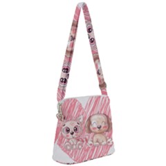 Cat Kitten Feline Pet Animal Cute Zipper Messenger Bag by Sarkoni