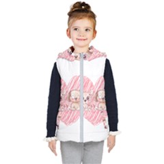 Cat Kitten Feline Pet Animal Cute Kids  Hooded Puffer Vest by Sarkoni