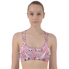 Cat Kitten Feline Pet Animal Cute Line Them Up Sports Bra by Sarkoni