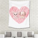 Dog Cat Animal Pet Heart Love Medium Tapestry View2