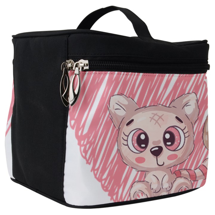 Cat Kitten Feline Pet Animal Cute Make Up Travel Bag (Big)