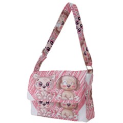 Cat Kitten Feline Pet Animal Cute Full Print Messenger Bag (l) by Sarkoni