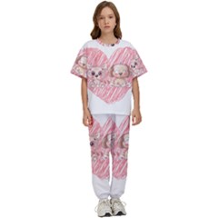 Cat Kitten Feline Pet Animal Cute Kids  T-shirt And Pants Sports Set by Sarkoni