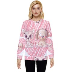 Dog Cat Animal Pet Heart Love Hidden Pocket Sweatshirt by Sarkoni