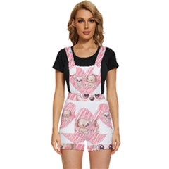 Dog Cat Animal Pet Heart Love Short Overalls by Sarkoni