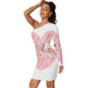 Dog Cat Animal Pet Heart Love Long Sleeve One Shoulder Mini Dress View2