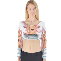 House Pet Animal Cute Long Sleeve Crop Top by Sarkoni